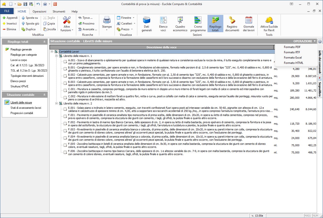 Situazione contabile