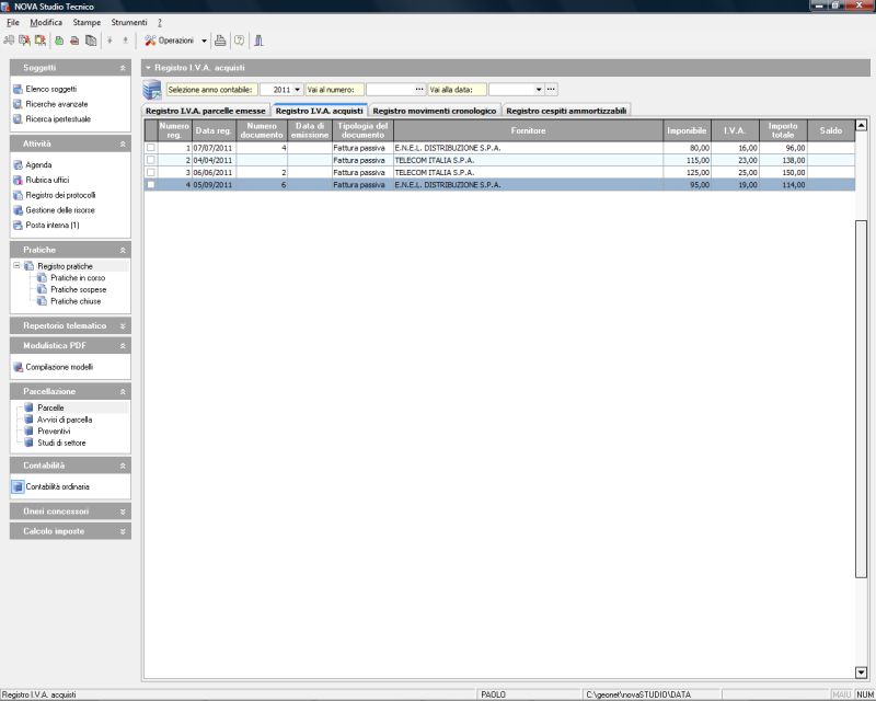 Registro I.V.A. acquisti