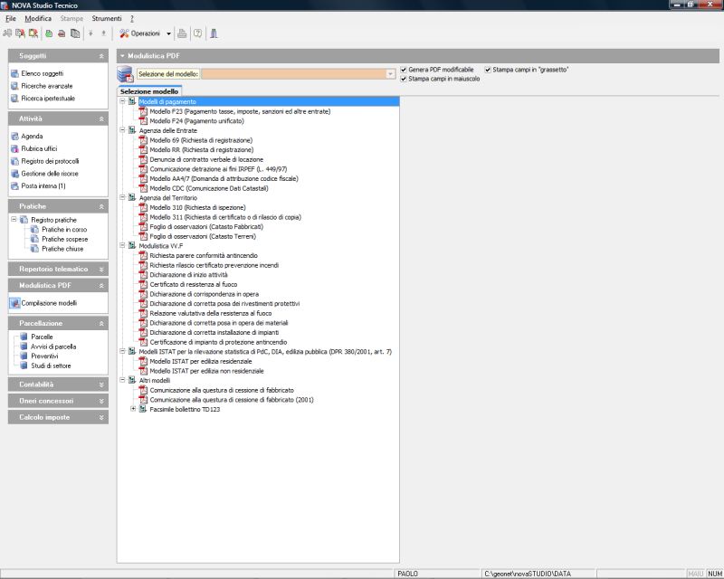 Gestione modulistica PDF