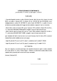 Attestazione di conformità catastale